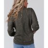 Azura Exchange Acid Wash Drop Shoulder Long Sleeve Sweatshirt with Pockets – L