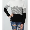 Azura Exchange Contrast Colorblock Knit Top – L