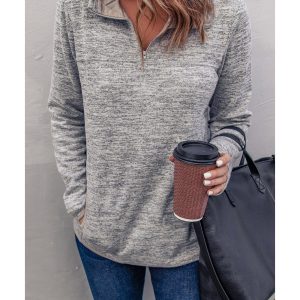 Azura Exchange Quarter Zip Pullover Sweatshirt