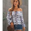 Azura Exchange Print Split Neck Blouse – 2XL