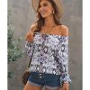 Azura Exchange Print Split Neck Blouse – 2XL