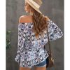 Azura Exchange Print Split Neck Blouse – 2XL