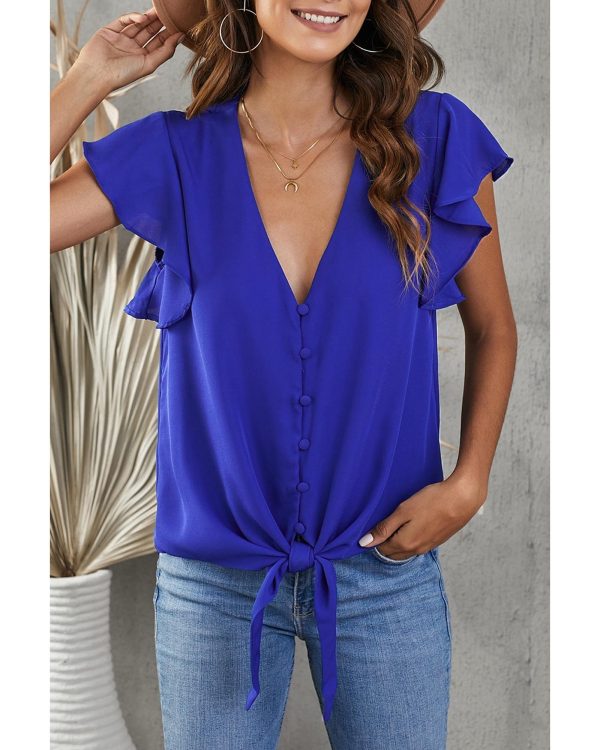 Azura Exchange Button Tie Top – 2XL