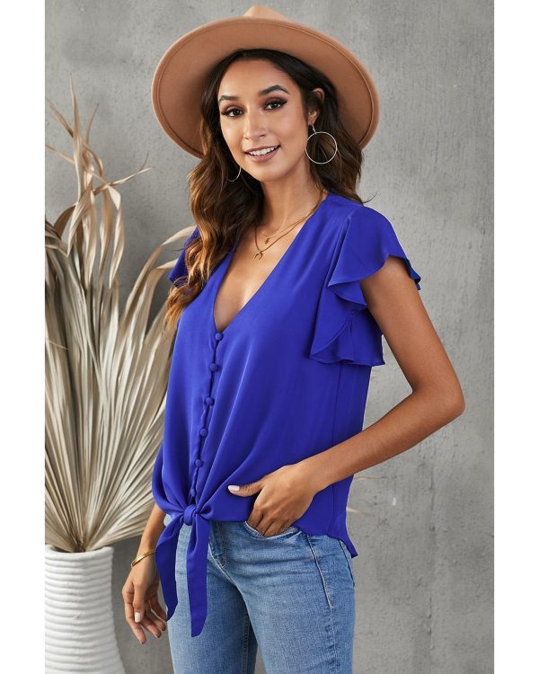 Azura Exchange Button Tie Top – 2XL