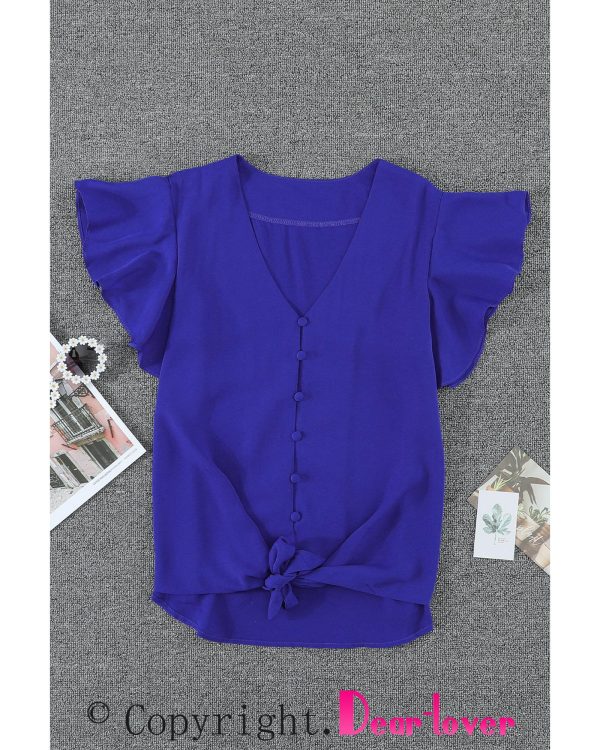 Azura Exchange Button Tie Top – 2XL