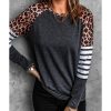 Azura Exchange Leopard Striped Long Sleeve Top – L