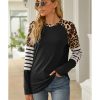 Azura Exchange Leopard Striped Long Sleeve Top – L