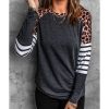 Azura Exchange Leopard Striped Long Sleeve Top – L