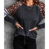 Azura Exchange Leopard Striped Long Sleeve Top – L