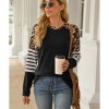 Azura Exchange Leopard Striped Long Sleeve Top – L