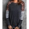 Azura Exchange Leopard Striped Long Sleeve Top – L