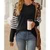 Azura Exchange Leopard Striped Long Sleeve Top – L