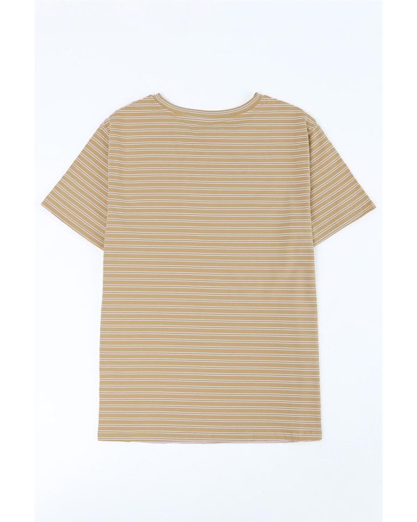 Azura Exchange Patchwork Tee with Contrast Stripes – L