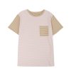 Azura Exchange Patchwork Tee with Contrast Stripes – L