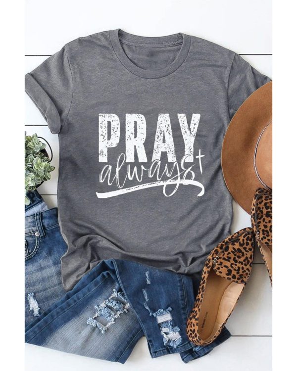 Azura Exchange Pray Always Graphic Tee – L