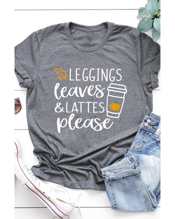 Azura Exchange Leaves and Lattes Please Graphic Tee – 2XL