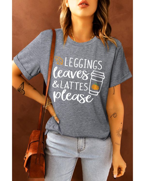 Azura Exchange Leaves and Lattes Please Graphic Tee – 2XL