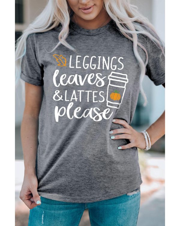 Azura Exchange Leaves and Lattes Please Graphic Tee – 2XL