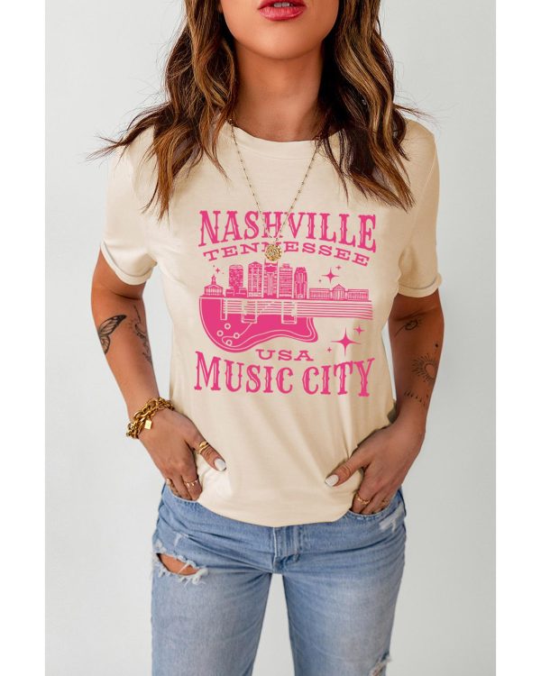 Azura Exchange Nashville Music City Graphic Print T-Shirt – L