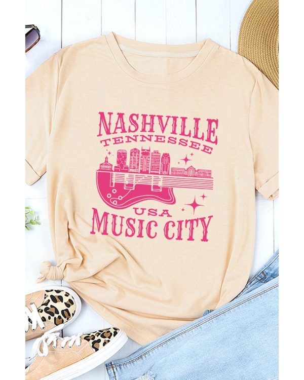 Azura Exchange Nashville Music City Graphic Print T-Shirt – L