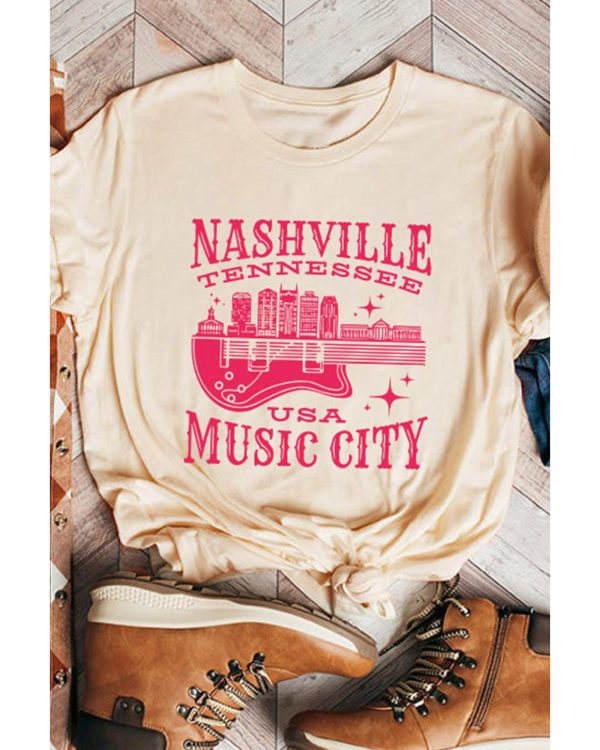 Azura Exchange Nashville Music City Graphic Print T-Shirt – L