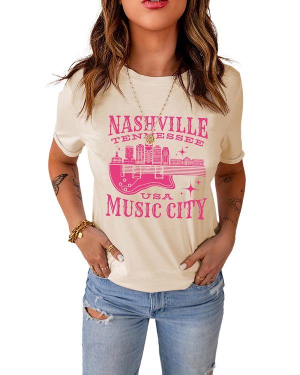 Azura Exchange Nashville Music City Graphic Print T-Shirt – L