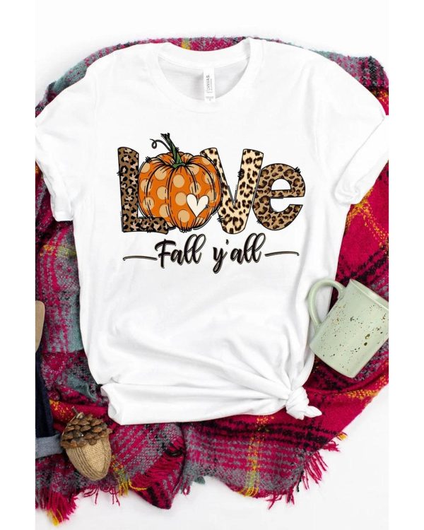 Azura Exchange Leopard Pumpkin Graphic Print Crew Neck T-Shirt – L