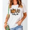 Azura Exchange Leopard Pumpkin Graphic Print Crew Neck T-Shirt – L