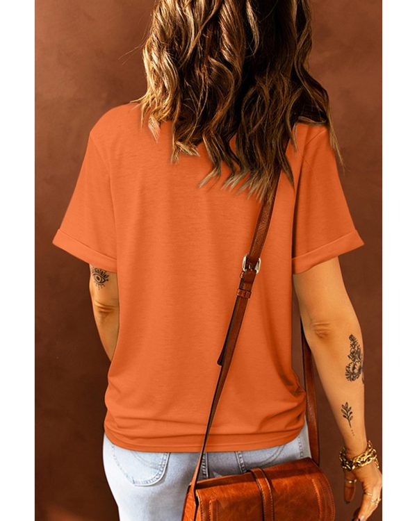 Azura Exchange Pumpkin Short Sleeve Tee – S