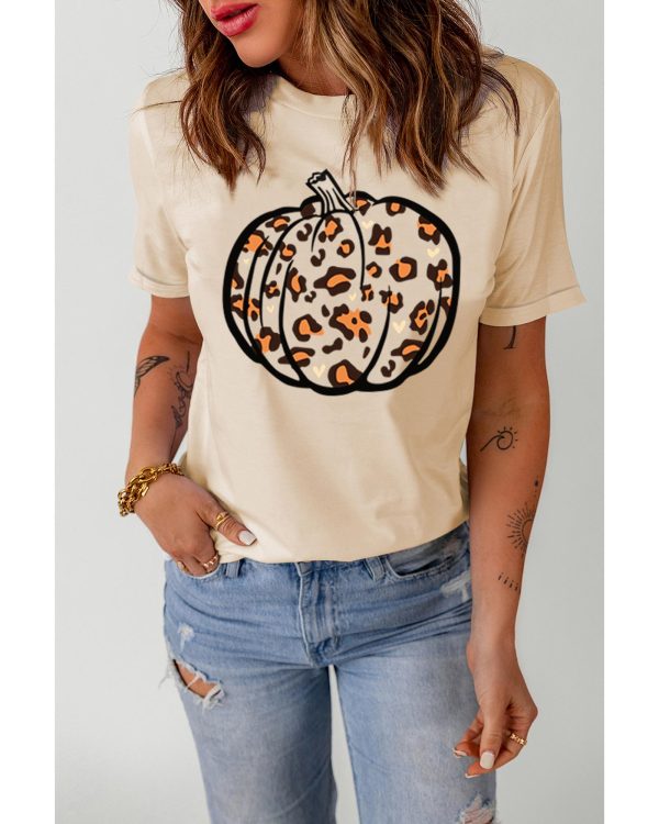 Azura Exchange Leopard Print Short Sleeve T-Shirt – L