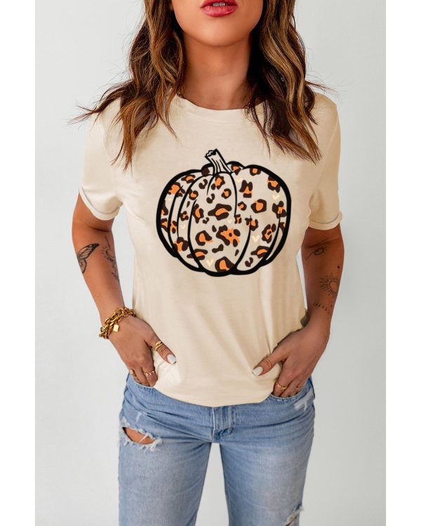 Azura Exchange Leopard Print Short Sleeve T-Shirt – L