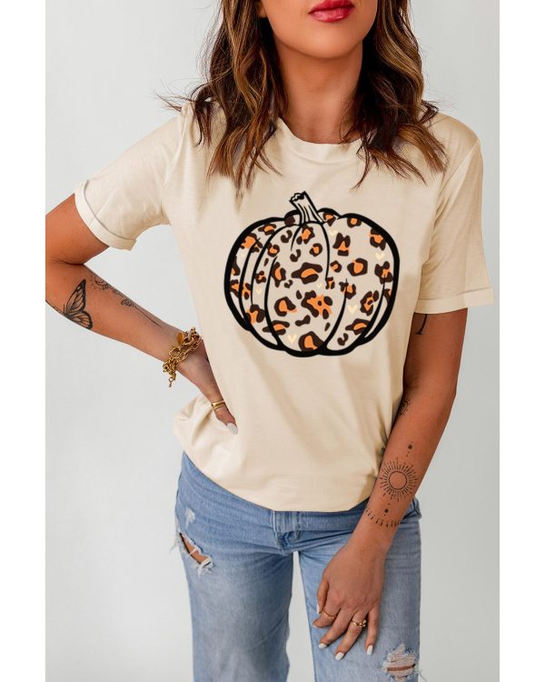 Azura Exchange Leopard Print Short Sleeve T-Shirt – L