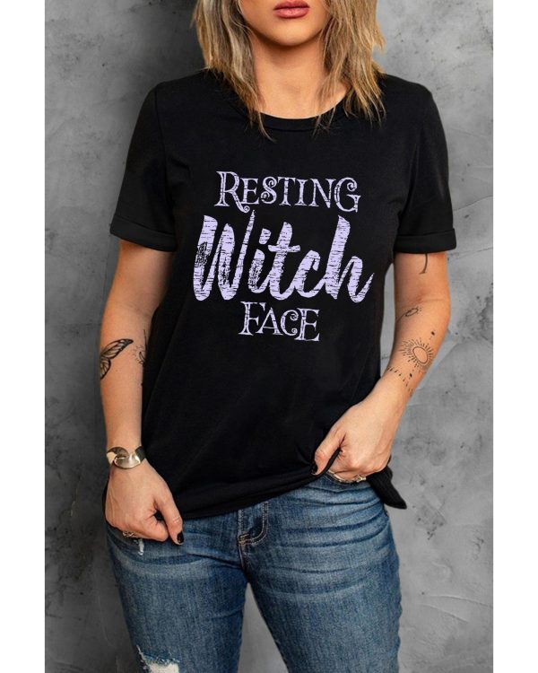 Azura Exchange Resting Witch Face Graphic Tee – L