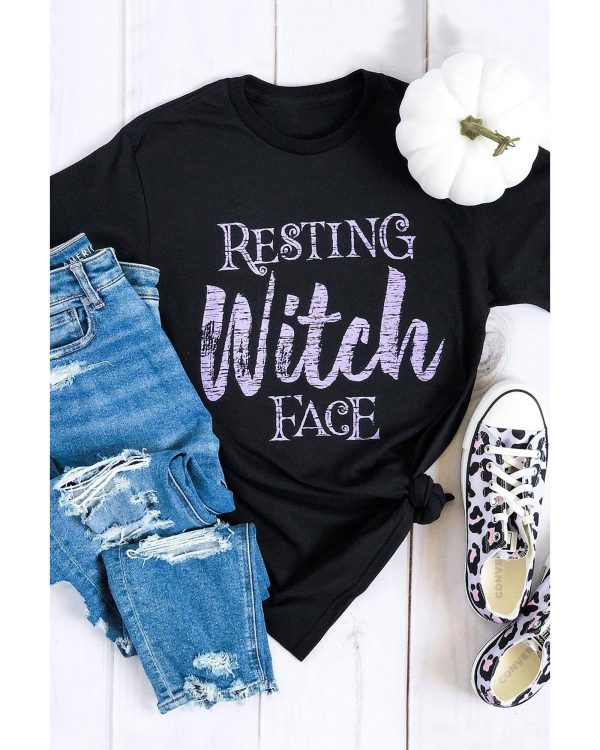 Azura Exchange Resting Witch Face Graphic Tee – L