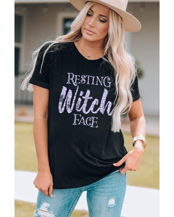 Azura Exchange Resting Witch Face Graphic Tee – L