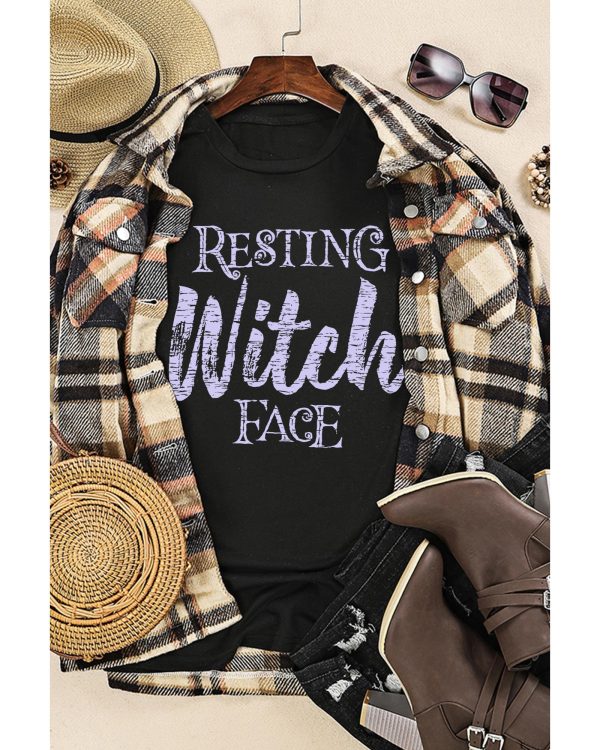 Azura Exchange Resting Witch Face Graphic Tee – L