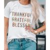 Azura Exchange Thankful Grateful Blessed Leopard Patchwork T-Shirt – L