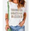 Azura Exchange Thankful Grateful Blessed Leopard Patchwork T-Shirt – L