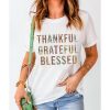 Azura Exchange Thankful Grateful Blessed Leopard Patchwork T-Shirt – L