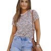 Azura Exchange Cheetah Print Short Sleeve T Shirt – L