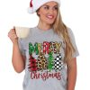 Azura Exchange Christmas Tree Pattern Crew Neck Graphic Tee – 2XL