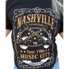 Azura Exchange NASHVILLE Letter Guitar Print Tee – L