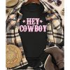 Azura Exchange Cowboy Letters Crew Neck T-shirt – L