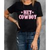 Azura Exchange Cowboy Letters Crew Neck T-shirt – L