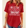 Azura Exchange Snowflake Print Graphic T-Shirt – S