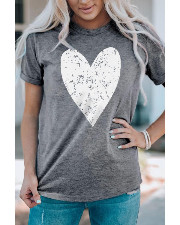 Azura Exchange Heart Graphic Print T-Shirt – L