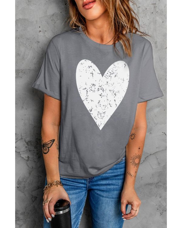 Azura Exchange Heart Graphic Print T-Shirt – L