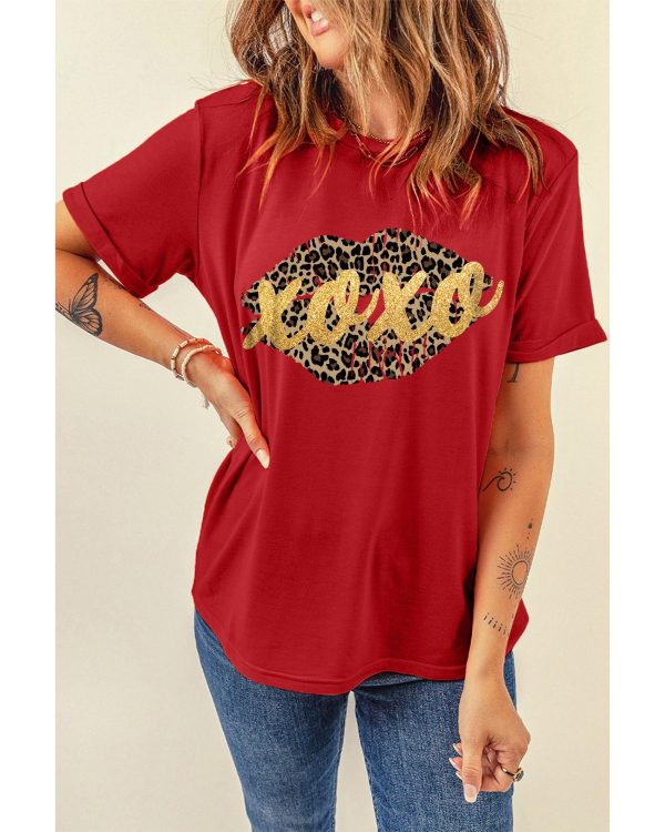 Azura Exchange Leopard Lips Glitter Graphic Tee – S