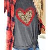 Azura Exchange Leopard Heart Graphic T-shirt – L