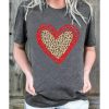 Azura Exchange Leopard Heart Graphic T-shirt – L